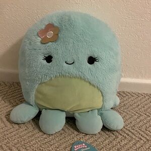 OPHELIA Fuzzamallow Squishmallow Teal Octopus Like New 12 Inches
